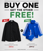 Buy One Get One Free Stone Island Overshirt & adidas Tracksuit Promo